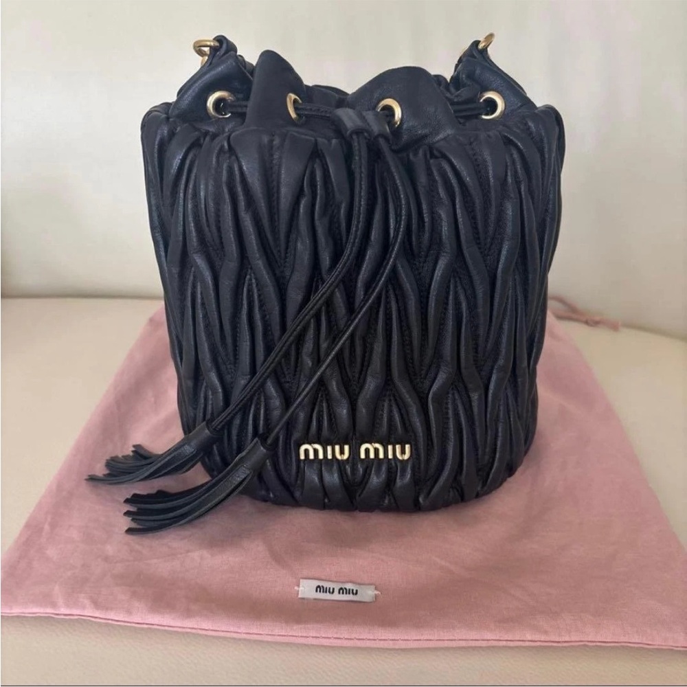 Miu Miu Black Quilted Leather Shoulder Bag
